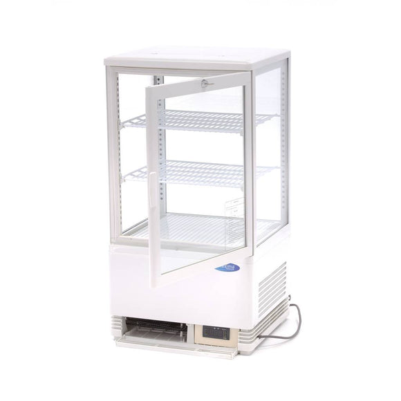 Vitrina refrigerata de banc, 58 Litri, cu iluminare, H 81 cm, alb