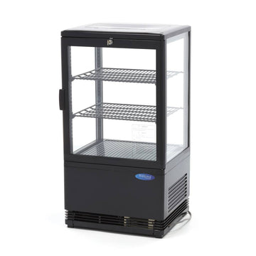 Vitrina refrigerata de banc, 58 Litri, cu iluminare, H 81 cm, negru