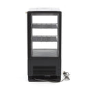 Vitrina refrigerata de banc, 58 Litri, cu iluminare, H 81 cm, negru