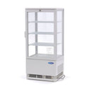 Vitrina refrigerata de banc, 78 Litri, cu iluminare, H 96 cm, alb Cu o capacitate de 78