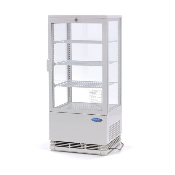 Vitrina refrigerata de banc, 78 Litri, cu iluminare, H 96 cm, alb Cu o capacitate de 78