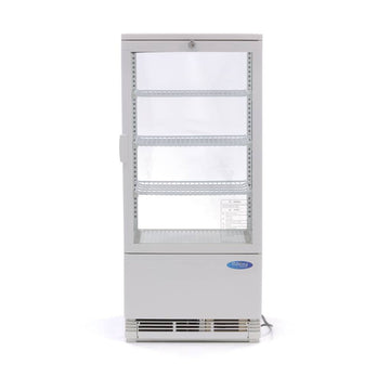 Vitrina refrigerata de banc, 78 Litri, cu iluminare, H 96 cm, alb Cu o capacitate de 78