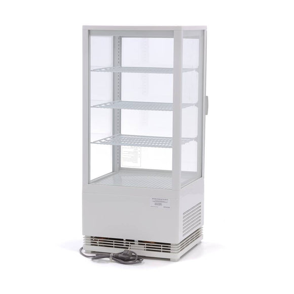 Vitrina refrigerata de banc, 78 Litri, cu iluminare, H 96 cm, alb Cu o capacitate de 78