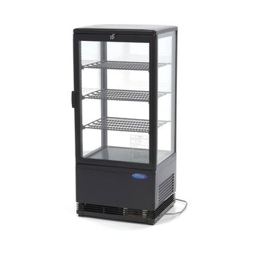 Vitrina refrigerata de banc, 78 Litri, cu iluminare, H 96 cm, negru Cu o capacitate de 78