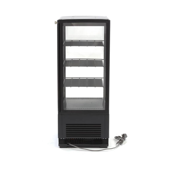 Vitrina refrigerata de banc, 78 Litri, cu iluminare, H 96 cm, negru Cu o capacitate de 78
