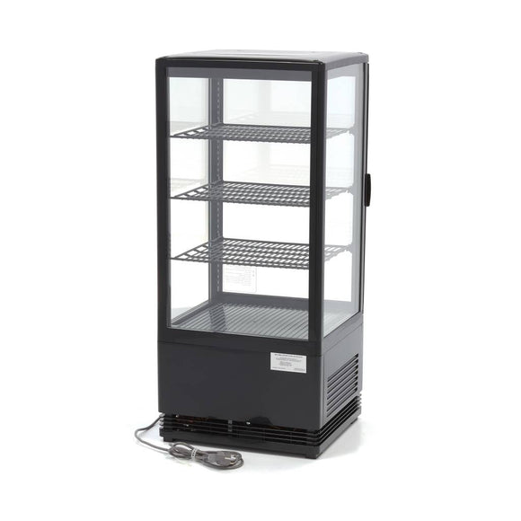 Vitrina refrigerata de banc, 78 Litri, cu iluminare, H 96 cm, negru Cu o capacitate de 78