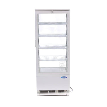 Vitrina refrigerata de banc, 98 Litri, cu iluminare, H 110 cm, alb
