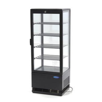 Vitrina refrigerata de banc, 98 Litri, cu iluminare, H 110 cm, negru