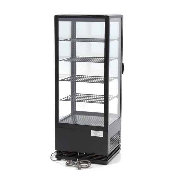 Vitrina refrigerata de banc, 98 Litri, cu iluminare, H 110 cm, negru