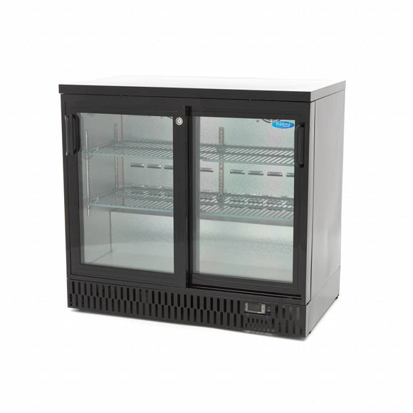 Vitrina refrigerata pentru bar, 214L, 2 usi glisante, H 85cm Pentru a prezenta bauturi si
