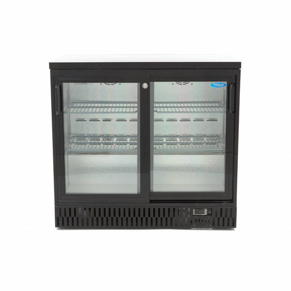 Vitrina refrigerata pentru bar, 214L, 2 usi glisante, H 85cm Pentru a prezenta bauturi si