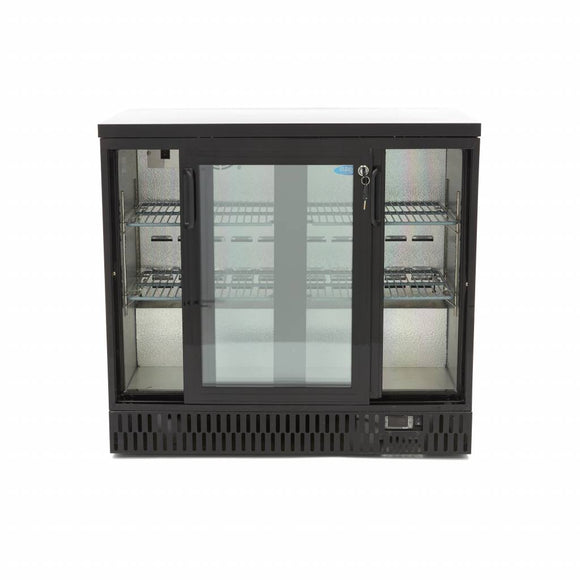 Vitrina refrigerata pentru bar, 214L, 2 usi glisante, H 85cm Pentru a prezenta bauturi si