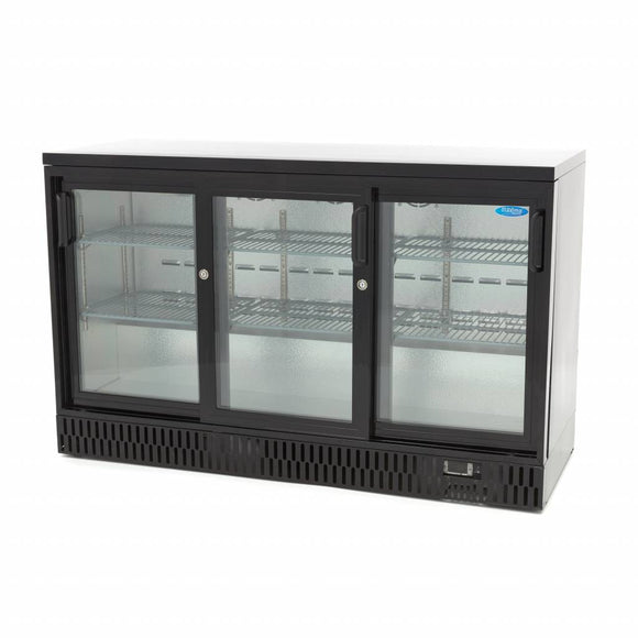 Vitrina refrigerata pentru bar, 323L, 3 usi glisante, H 85cm Pentru a prezenta bauturi si