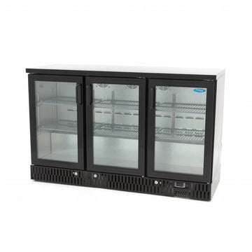 Vitrina refrigerata pentru bar, 323L, 3 usi rabatante, H 85cm Pentru a prezenta bauturi si