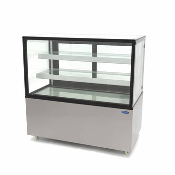 Vitrina refrigerata cofetarie 2C 8C, cu 2 polite sticla, refrigerare ventilata, latime 122 cm, 400 Litri