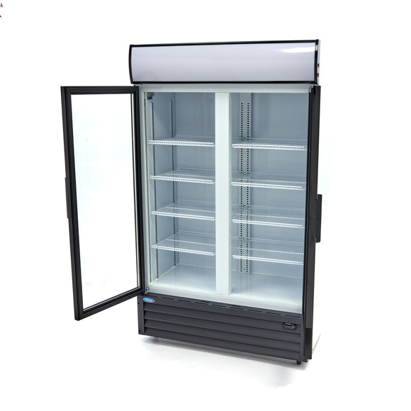 Vitrina refrigerata pentru expunere, 700L, H 190cm, cu caseta luminoasa
