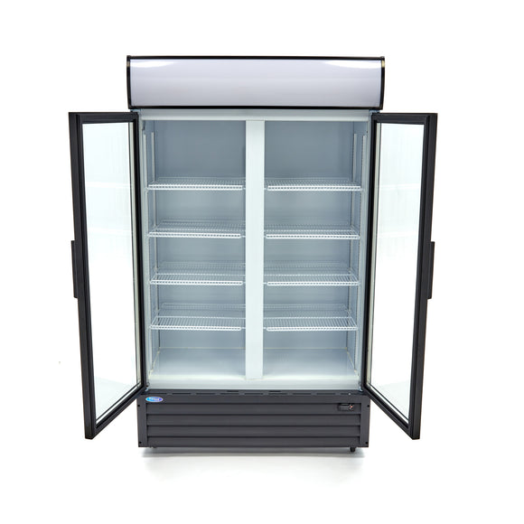 Vitrina refrigerata pentru expunere, 700L, H 190cm, cu caseta luminoasa