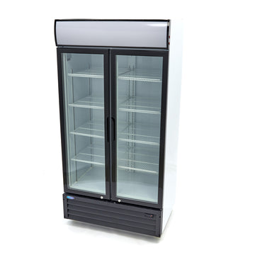Vitrina refrigerata pentru expunere, 800L, H202,3cm, cu caseta luminoasa Daca aveti suficient spatiu in
