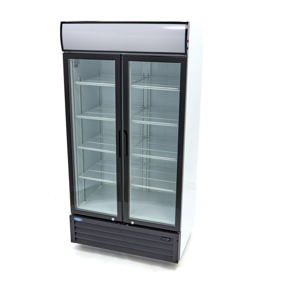 Vitrina refrigerata pentru expunere, 800L, H202,3cm, cu caseta luminoasa Daca aveti suficient spatiu in