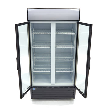 Vitrina refrigerata pentru expunere, 800L, H202,3cm, cu caseta luminoasa Daca aveti suficient spatiu in