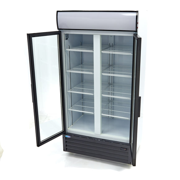 Vitrina refrigerata pentru expunere, 800L, H202,3cm, cu caseta luminoasa Daca aveti suficient spatiu in