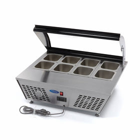 Vitrina refrigerata pentru ingrediente, 0C 10C, cu 8 cuve GN 16