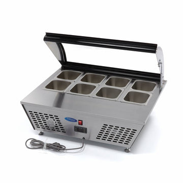 Vitrina refrigerata pentru ingrediente, 0C 10C, cu 8 cuve GN 16
