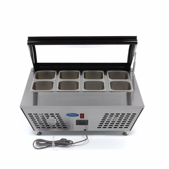 Vitrina refrigerata pentru ingrediente, 0C 10C, cu 8 cuve GN 16