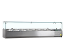Vitrină ingrediente pizza inox VK38-160, 59 l, +2/+10°C Tefcold – vitrină frigorifică inox pentru ingrediente pizza, bucătărie profesională