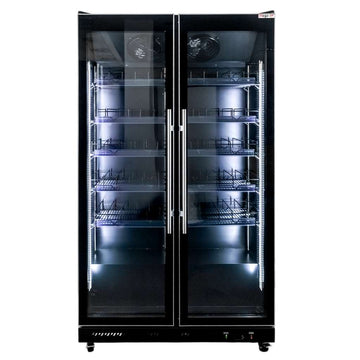 Vitrina frigorifica 2 usi 800L DIEGO R112 Prestige black iluminare LED