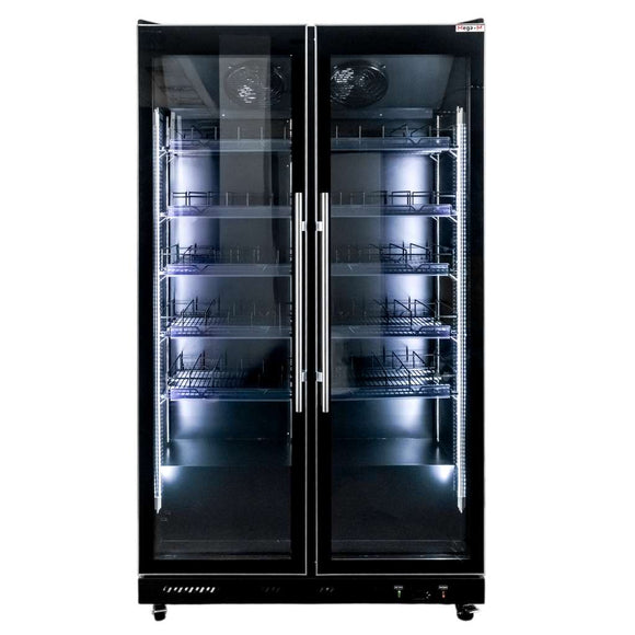 Vitrina frigorifica 2 usi 800L DIEGO R112 Prestige black iluminare LED