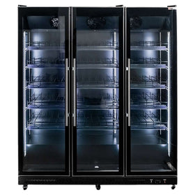 Vitrina frigorifica 3 usi 1200L DIEGO R168 Prestige black iluminare LED