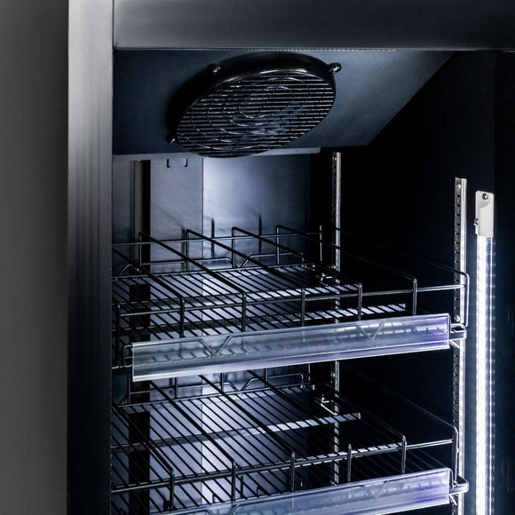 Vitrina frigorifica 1-usa 600L DIEGO R62 Prestige black iluminare LED