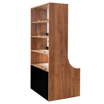Vitrina magazin pentru prajituri si bomboane H-162 cm L-80 cm G-60 cm stejar kraft
