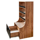 Vitrina magazin pentru prajituri si bomboane H-162 cm L-80 cm G-60 cm stejar kraft-5