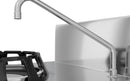 Wok asiatic cu 4 arzatoare, 4 x 21 kW, cu 2 robineti apa, baza deschisa, 200 cm Wok asiatic profesional cu 4