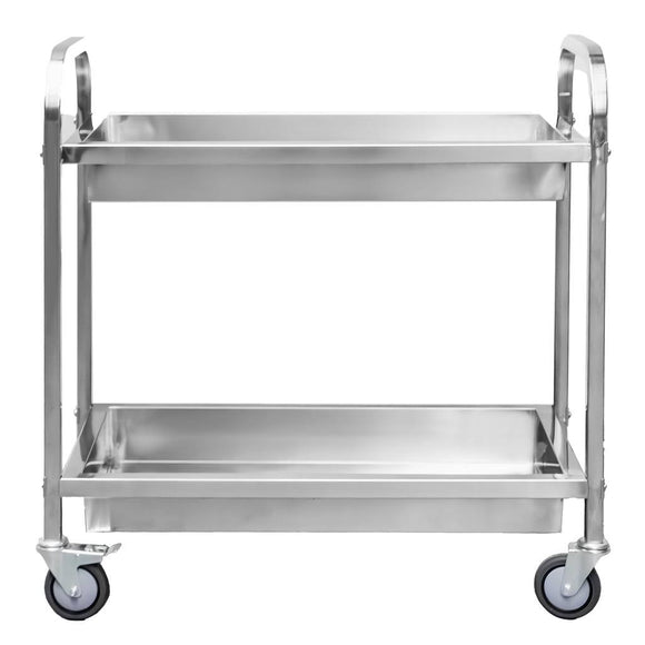 Carucior gastronomic de servire 85x45x90 cm 2 rafturi inox