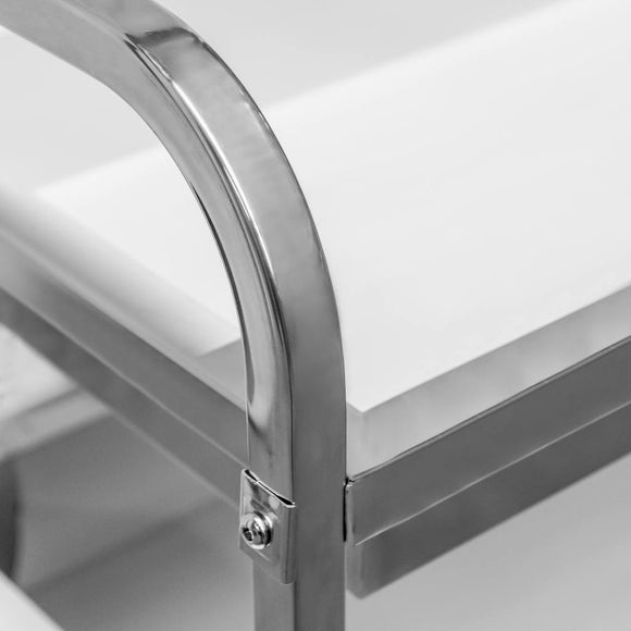 Carucior gastronomic pentru ospatari 85x45x90 cm 3 rafturi inox