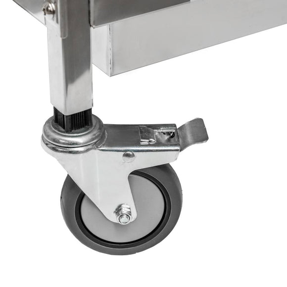 Carucior gastronomic pentru ospatari 95x50x95 cm 3 polite inox