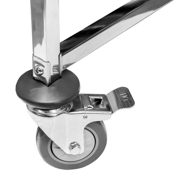 Carucior raft mobil gastronomic pentru tavi 74x55x170 cm inox