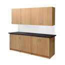 Set mobilier pentru spatiu bucatarie 200x60xH86 cm, stejar sonoma, imagine 1