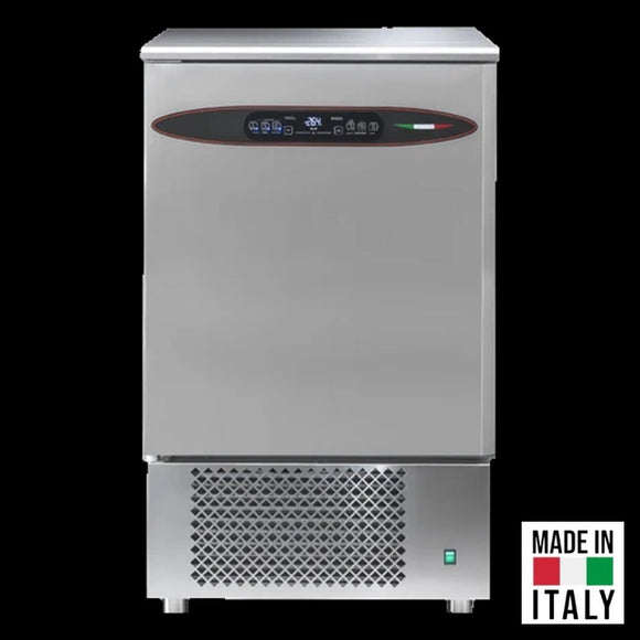 Abatitor racitor rapid inox 10 tavi GN 1/1 PLUS Tecnodom Attila cu comanda digitala, 35 kg racire, 20 kg congelare - Made in Italy