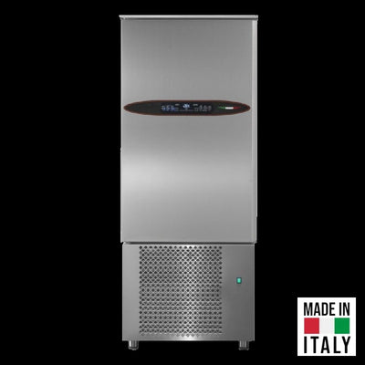 Abatitor racitor rapid inox 15 tavi GN 1/1 Tecnodom Attila cu comanda touch screen, 45 kg racire, 25 kg congelare - Made in Italy