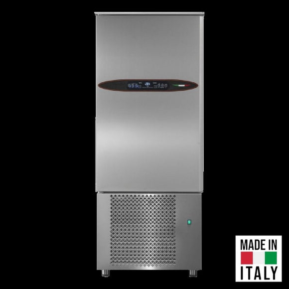 Abatitor racitor rapid inox 15 tavi GN 1/1 Tecnodom Attila cu comanda touch screen, 45 kg racire, 25 kg congelare - Made in Italy