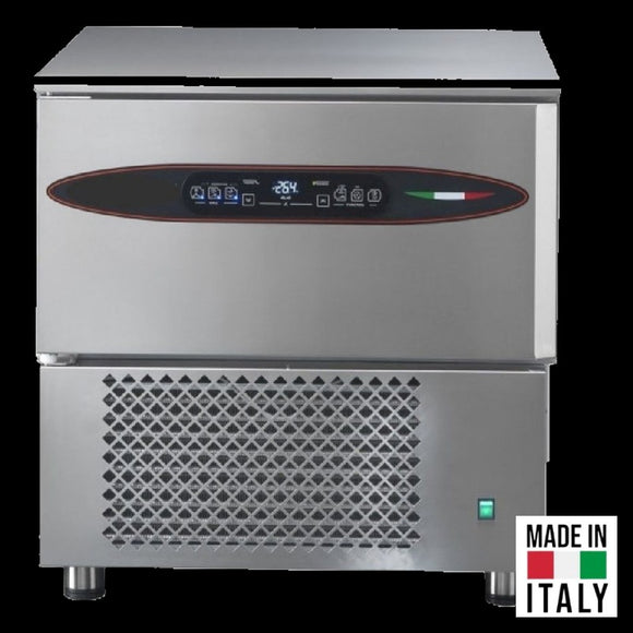 Abatitor racitor rapid inox 3 tavi GN 1/1 Tecnodom Attila cu comanda touch screen, 12 kg racire, 9 kg congelare - Made in Italy