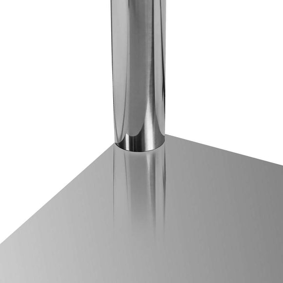 Masa mobila din inox cu polita, 120x60xH85 cm