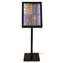 Stand meniu, panou informare, iluminare LED, suprafata 40x60 cm, inox vopsit, H 140 cm-1