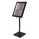 Stand meniu, panou informare, iluminare LED, suprafata 40x60 cm, inox vopsit, H 140 cm-2