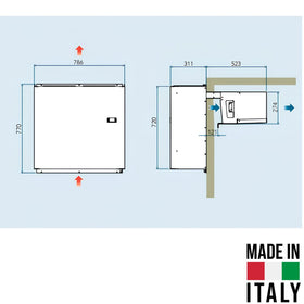 Agregat monobloc Sicaf Italy ACN122 - dimensiuni montaj