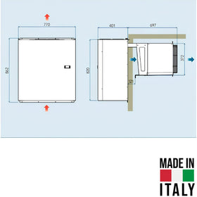 Agregat monobloc Sicaf Italy ACN151 - dimensiuni montaj